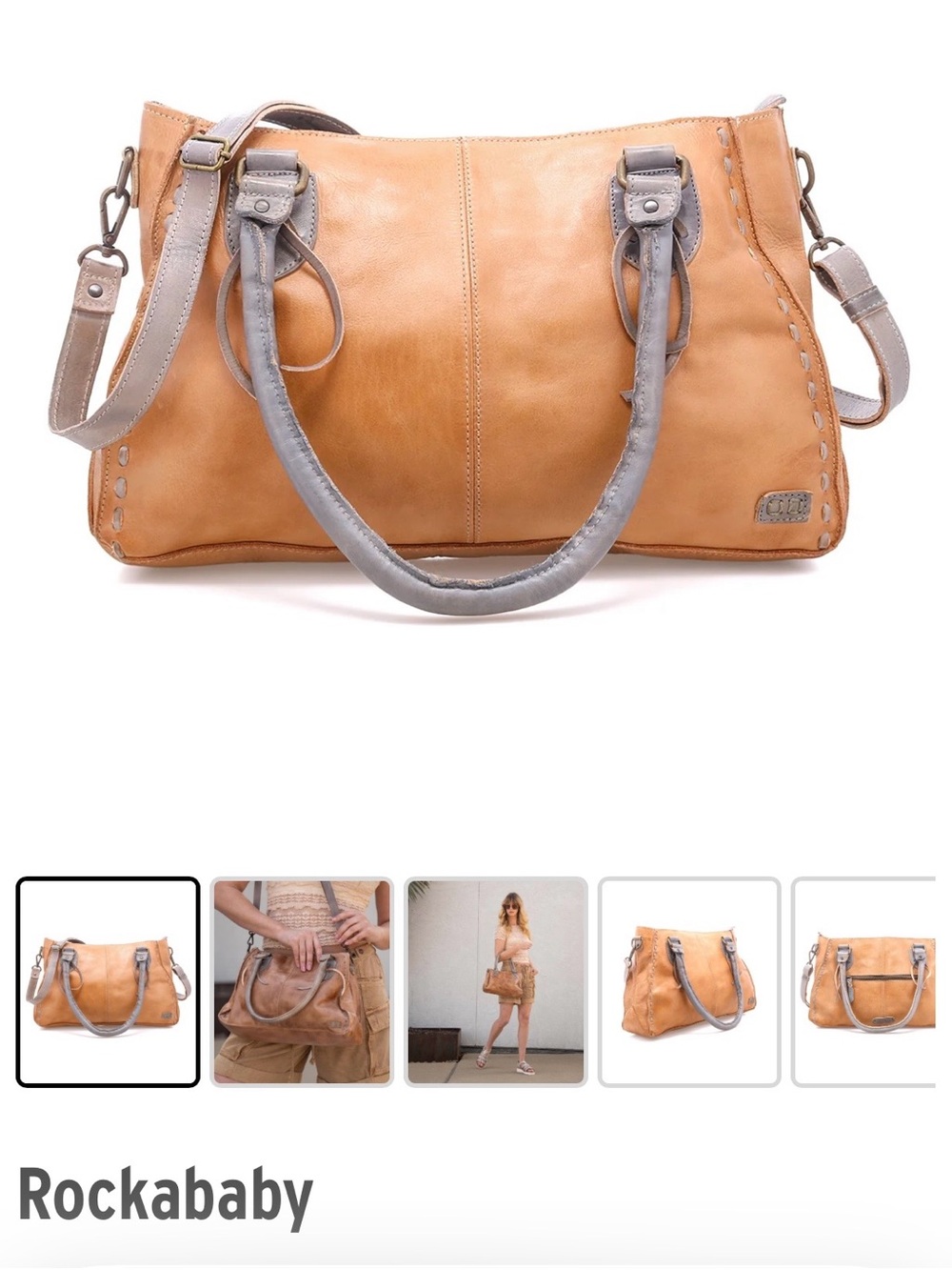 Bed|Stu NWT Oats  Icicle Rustic Leather Shoulder Handbag , Retails $295 - Picture 11 of 11